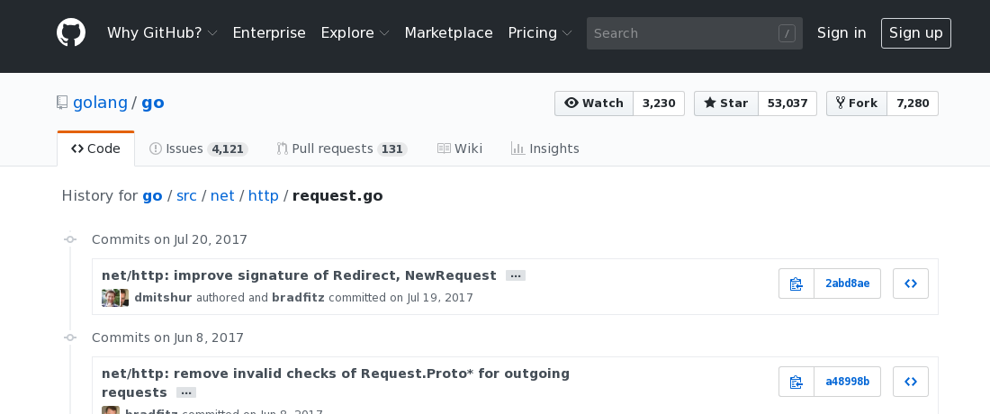 github history view